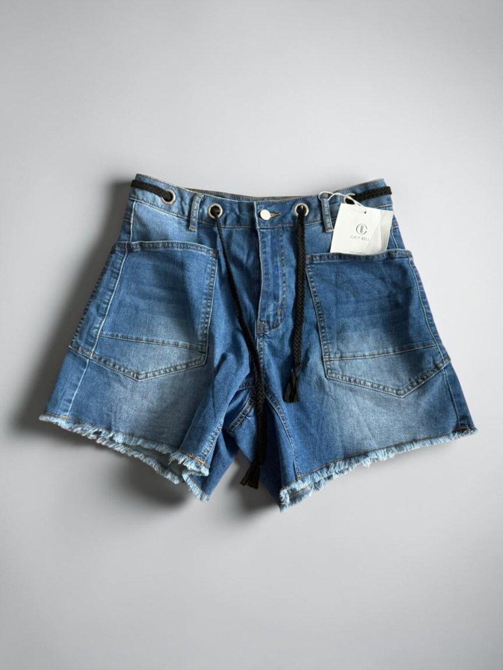CICY BELL High Waist Denim Shorts Size 8 NEW NWT